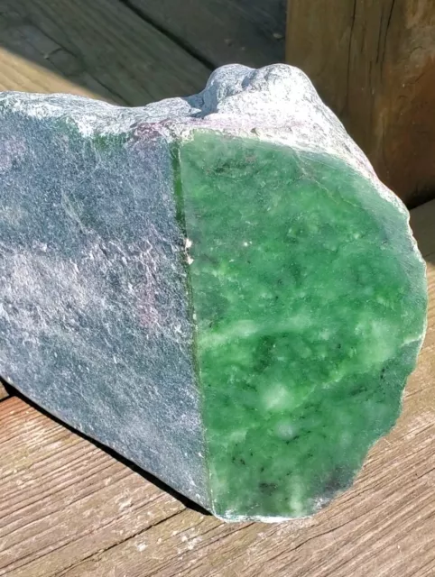 Siberian Marbled Green and White Jade Rough, 5lbs 1oz