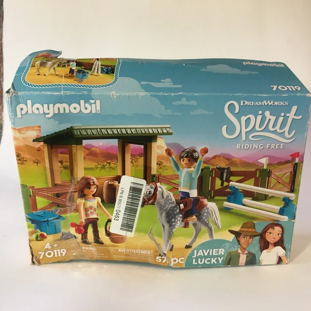 PLAYMOBIL SPIRIT RIDING Free 70119 Javier Lucky Establo Caballo