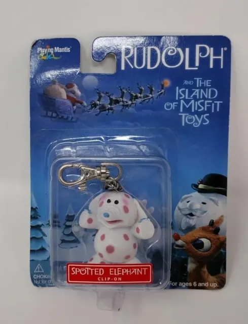 Rare Rudolph The Island Of Misfit Toys Spotted Elephant Ornament ClipOn 2000 NEW