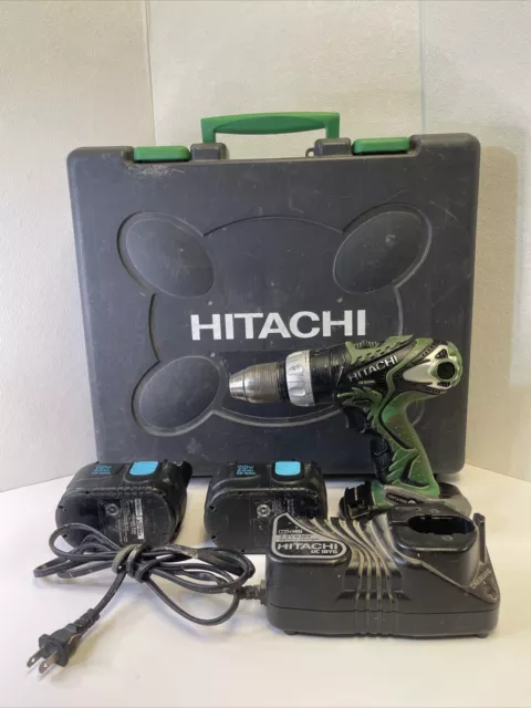 HITACHI DS18DMR 1/2" CORDLESS POWER DRILL WITH Case / BATTERY / Charger - Tested