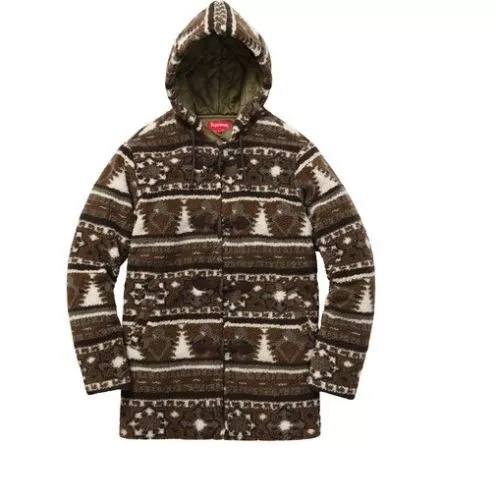 GRANDE VESTE bascule polaire Supreme Sherpa marron EUR 590 28