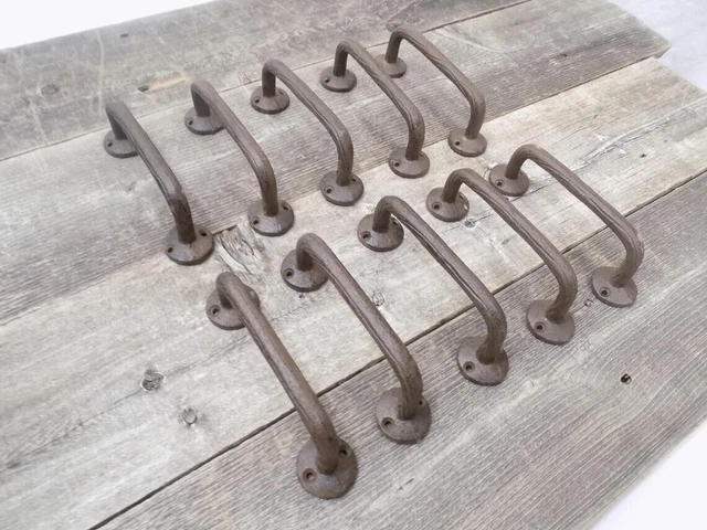 10 Cast Iron Drawer Pull Rustic Gate Door Hardware Cabinet