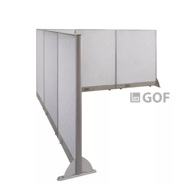 GOF L-Shaped Freestanding Partition 102D x 102W x 48H / Office, Room Divider