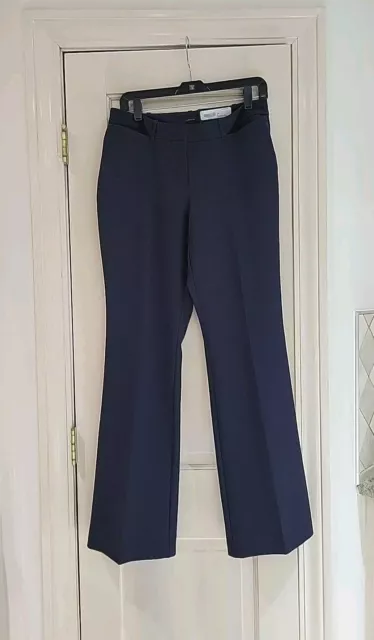 New Worthington Women's Curvy Fit  Trouser Leg Size 8 Color Navy