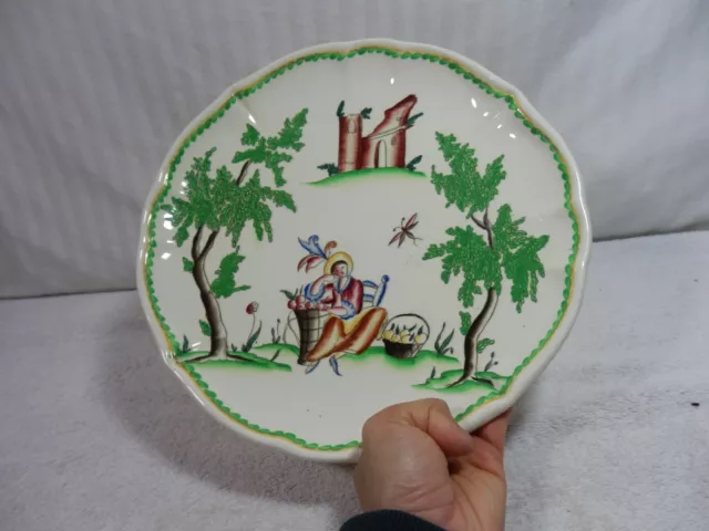 VTG Italian Pottery  Renaissance Hand Painted Signed Plate 10"