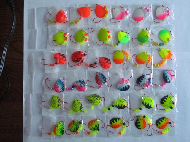 SUZIES SPINNERS 36 Rigs Leech Minnow Crawler Harness Size 4 Colorado Blades