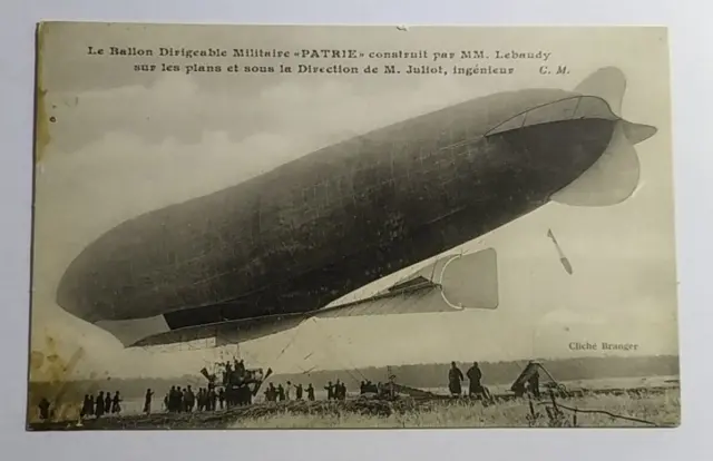 ZEPPELIN Luftschiff Frankreich alte Postkarte wie abgebildet (LINKS VERSCHMUTZT)