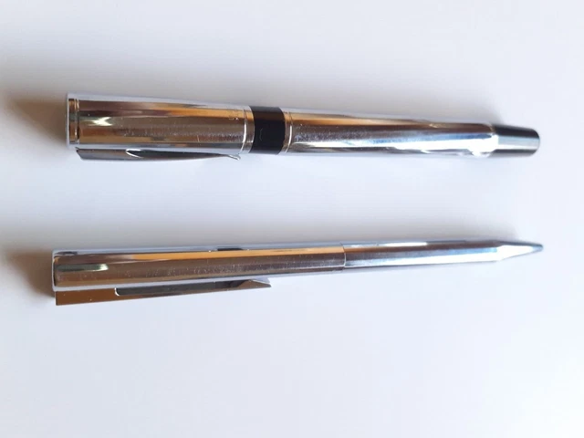 2 Stylos Anciens WATERMAN - Un Feutre Et Un à Bille, Argentés, Occasion