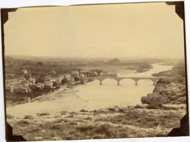SNAPSHOT circa 1900 PHOTO - City to Identify Landscape River Bridge