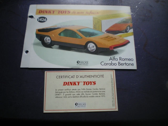COFFRET COLLECTOR ALFA Roméo Carabo Bertone DINKY TOYS Voiture