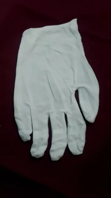 Set Of 10 White Cotton Gloves, New, Medium, Coin And Antique Protection