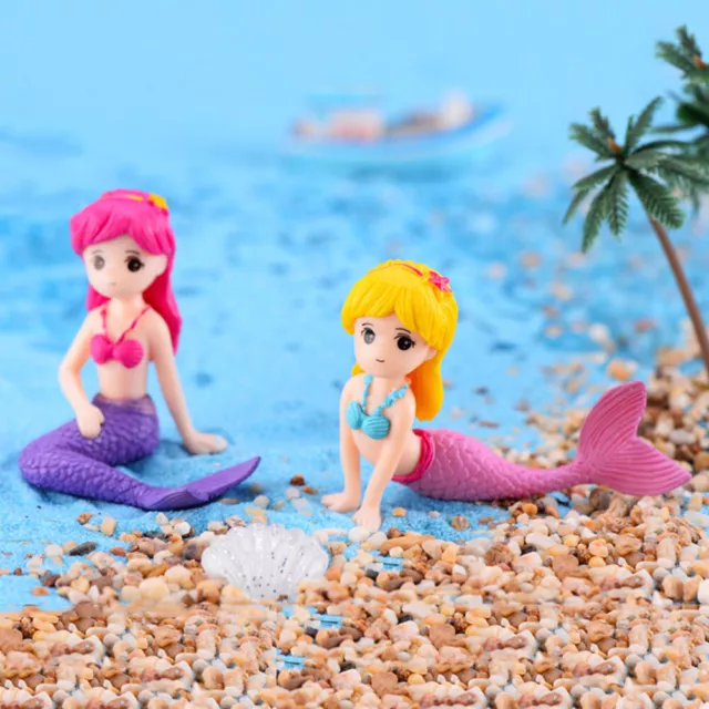 Mermaid DIY Mini Miniature Figurine Garden Dollhouse Decor Micro Landscape s CR