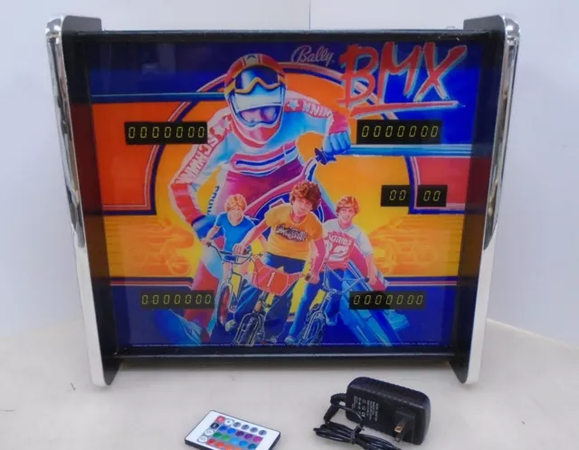 Bally BMX Pinball Head LED Display light box