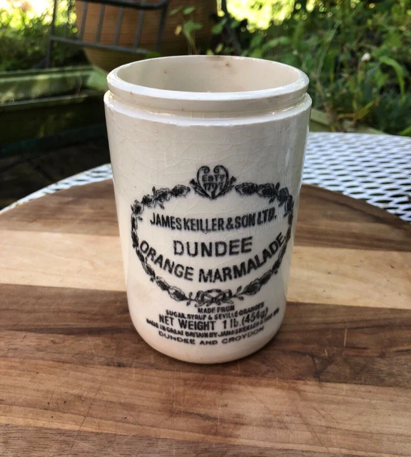VTG James Keiller & Son Ltd DUNDEE ORANGE MARMALADE POT Great Britain Croydon