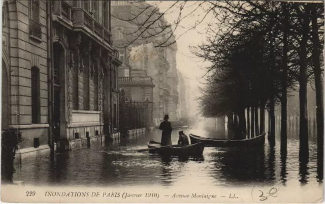 CPA AK Floodation 1900 PARIS Avenue Montaigne FRANCE (990762)