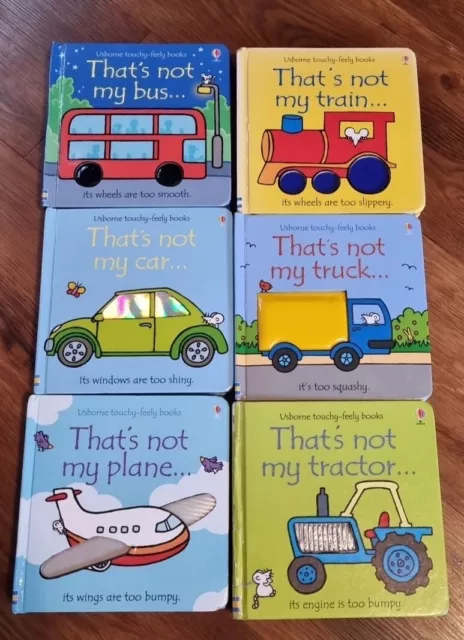 That’s Not My Books Bundle Transport X 6 Car, Tractor,  Bus, Train, Plane, Truck