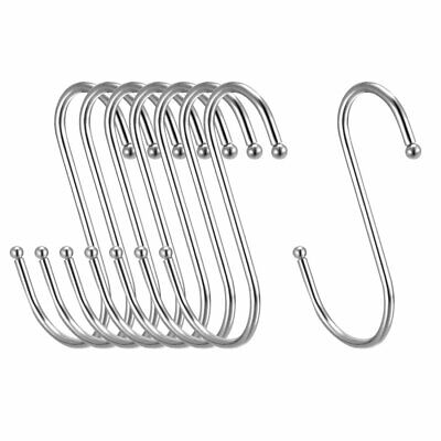 Metal S Hooks 3.94" S Shaped Hook Hangers for Kitchen Multiple Uses 8pcs