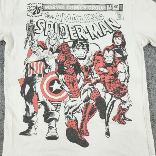 Marvel Comics Shirt Men Medium White Amazing Spider-Man Graphic Tee Short Sleeve 2