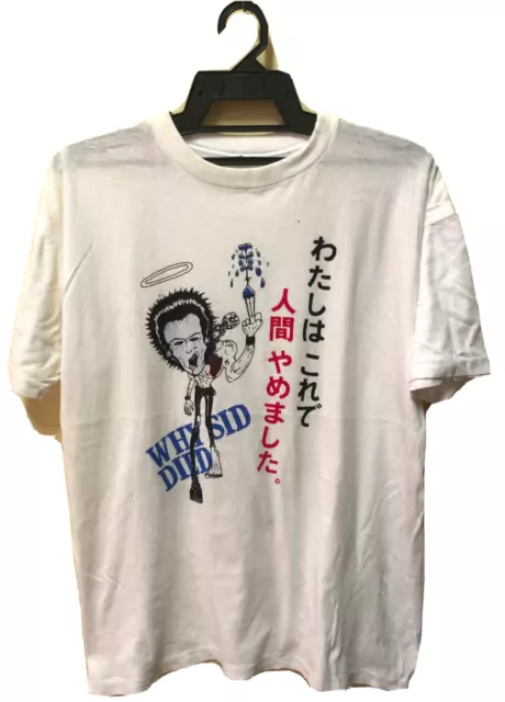 Vintage 80 Sid Vicious Sex Pistols Punk Rock Tour Concert Promo T-Shirt Japan