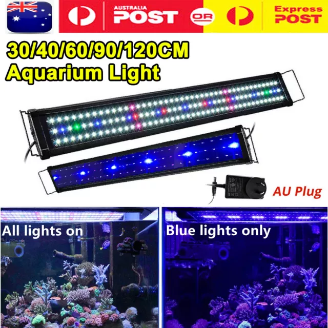30-120CM Aquarium Light Lighting Full Spectrum Aqua Plant Fish Tank Bar LED Lamp
