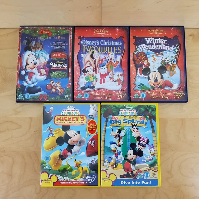 5 X DISNEY DVD BUNDLE MICKEY MOUSE MICKEYS MAGICAL CHRISTMAS MOVIE