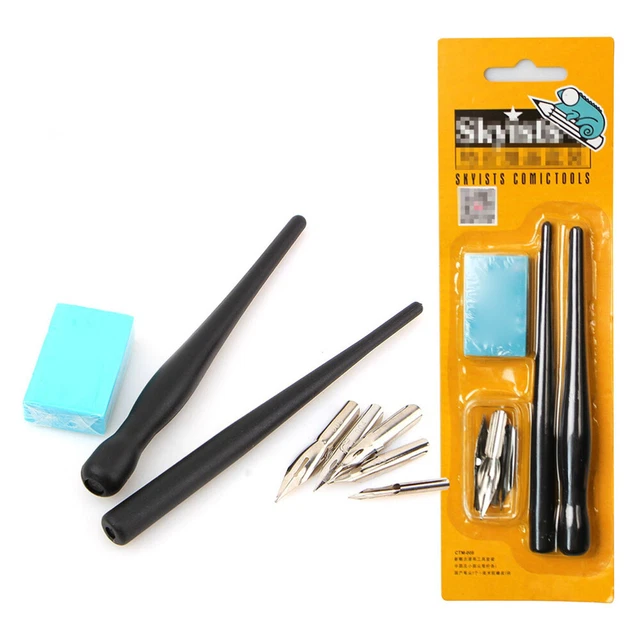 Speedball Cartoon Pen Set DIY Cartoon Kit Bande Dessinée Art Graphique Animation Anime Dessin Animé Dessin Animé Roman Livres Adulte Noir
