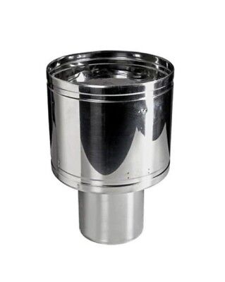 CANNA 2.5X5.8cm Acciaio Inox Stove Pipe Camino Canna Fumaria Rigido Multi Carburante 