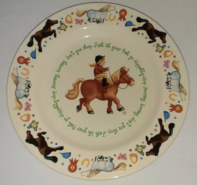 Anderton Pottery England Horse Girl Theme Child's Plate 8"