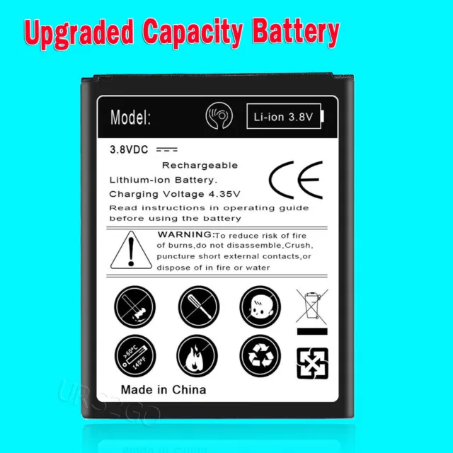 Upgraded 6500mAh Extended Slim Battery for Samsung Galaxy Note 2 II SGH-T889