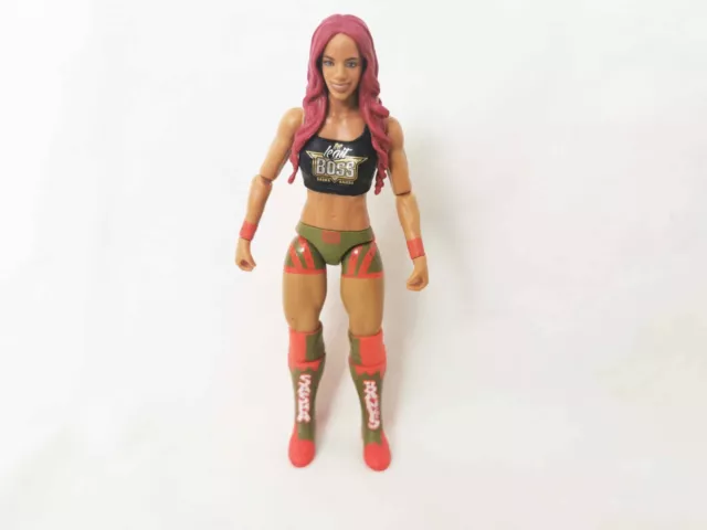 WWE Sasha Banks Legit Boss Shirt Action Figure Basic series 6"  Mattel