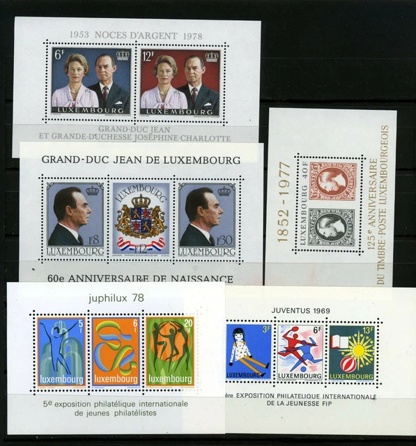 L 744 Lot De Cinq Blocs Neuf Du Luxembourg