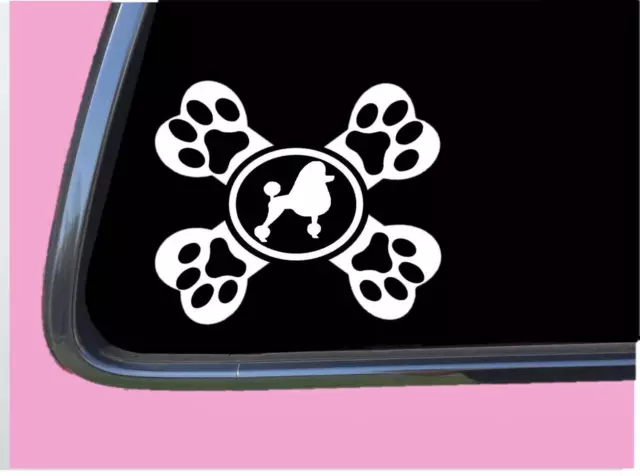 Poodle Show Cut Crossbone TP 642 dog Decal 6 inch Sticker dog groomer doodle