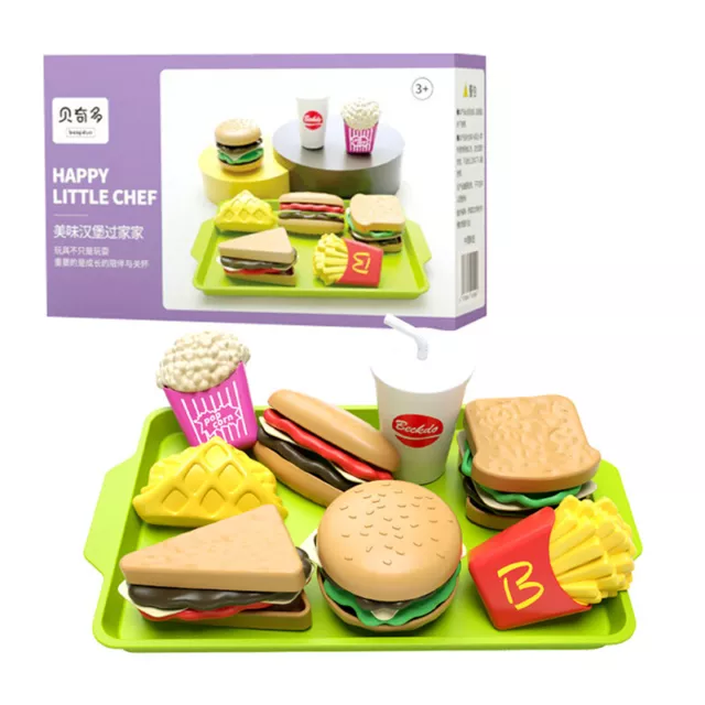 Spielzeug Set Spielhaus Küche Sandwich Pommes Burger Kinderspielzeug DIY ]