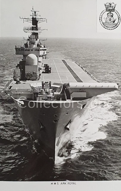 BRITISH ROYAL NAVY. HMS Ark Royal R07 Aircraft Carrier Ship Photograph ...
