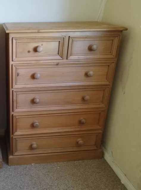 large solid pine chest of drawers