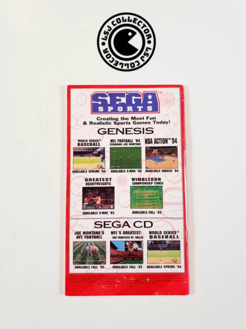 NFL Football '94 Starring Joe Montana - Genesis - Sega - Notice 2