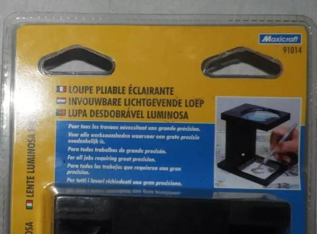 Loupe pliable éclairante MAXICRAFT 91014 (neuve emballée) 2