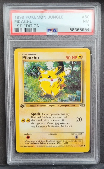 PSA 7 1. Auflage Pikachu Pokemon Dschungel 1999 WOTC