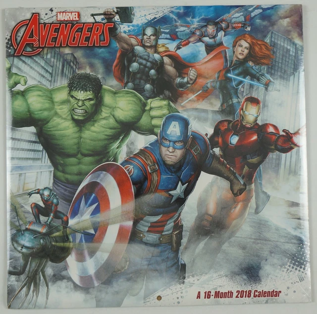 Avengers 2018 Calendar NEW SEALED Thor Ant-Man Captain America Black Widow Hulk