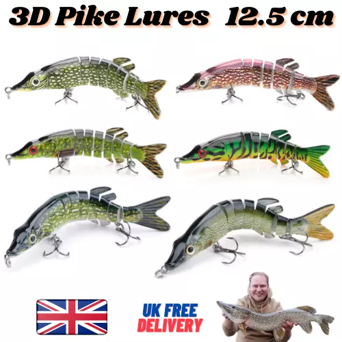 Fishing Lures - Realistic Pike Predator Spinner Lure - PIKE FISHING - UK POSTAGE