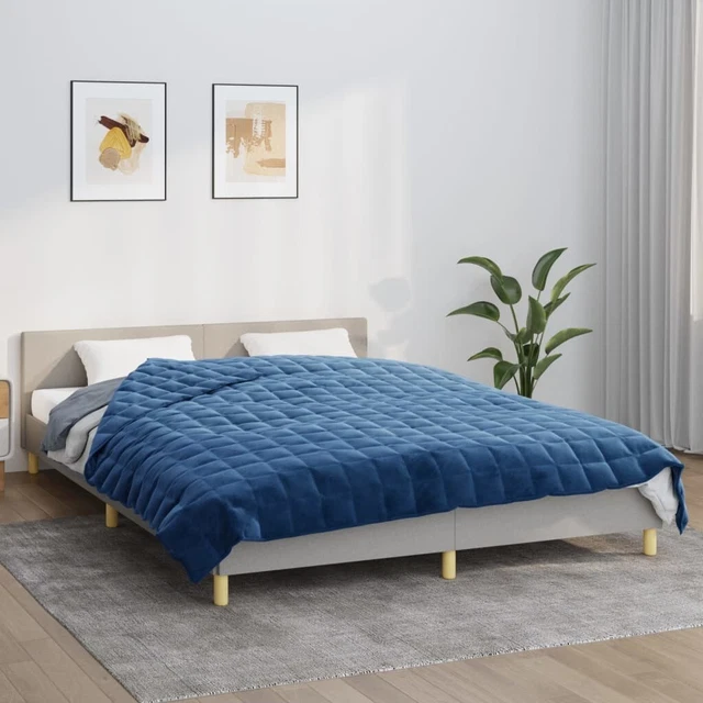 Coperta Ponderata Blu 220x240 cm 15 kg Tessuto