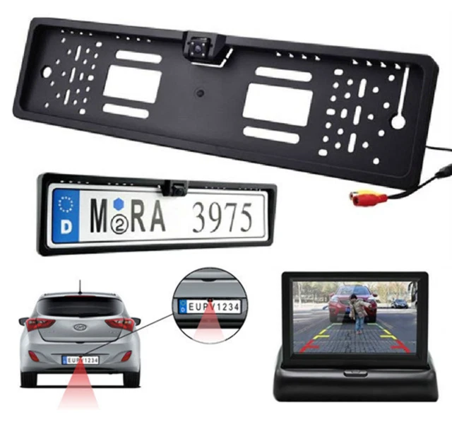 Jansite Kit Telecamera Retromarcia Con Monitor LCD 4.3'' – Visione Notturna E Impermeabile IP68, Parcheggio Facile Per Auto E SUV