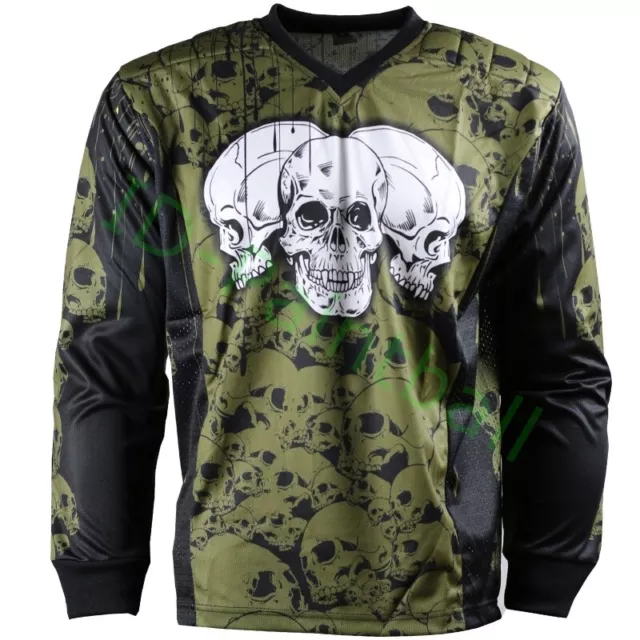 IDP Jersey The Skulls Oliv Paintball Trikot