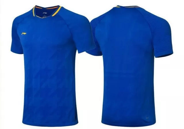 Li Ning Badminton T-Shirt Herren Größe L blau brandneu 2