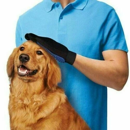 Pet Hair Gloves Brush Remover 1 Pair Dog Cat Comb Fur Mitt Massage Grooming Bath 4
