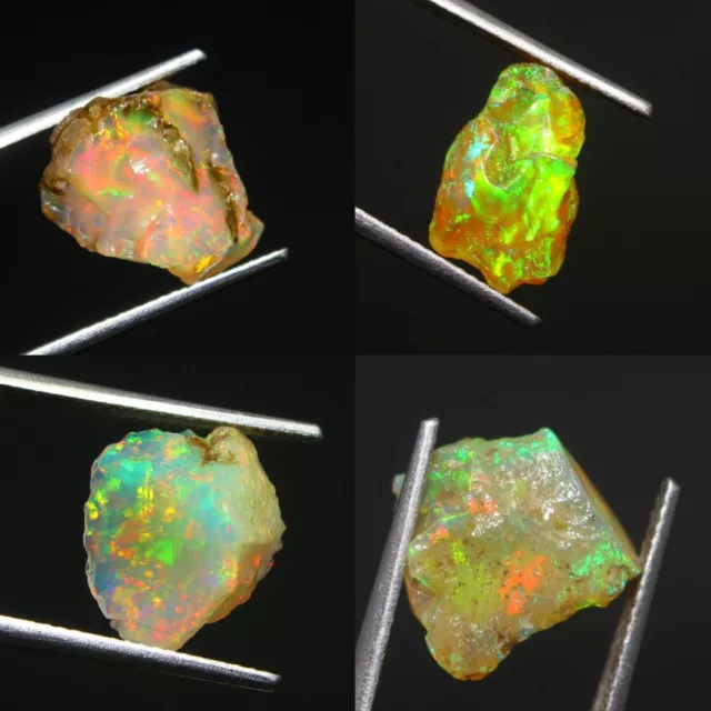 AAA Natural Ethiopian Opal Rough Lot Fire Opal AAA Rough Opal Loose gemstoneOpen