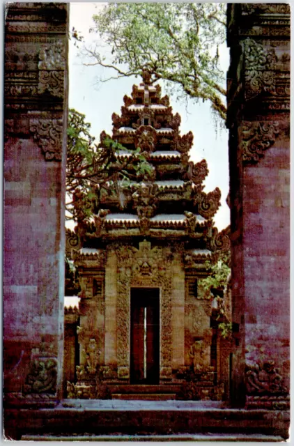 Island Of Bali Temple Balinese Religion Indonesia Asia Tropical Vintage Postcard