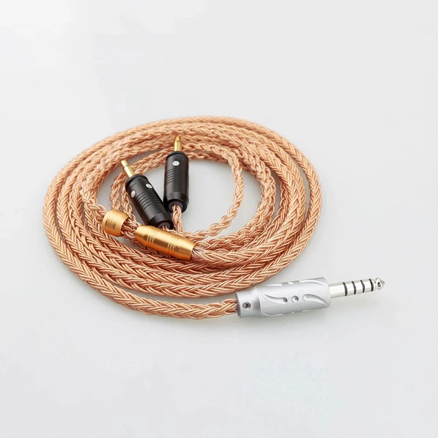 ABLET Audiokabel 7N OCC verzilverd 3,5 mm stekker naar 6,35 mm adapter