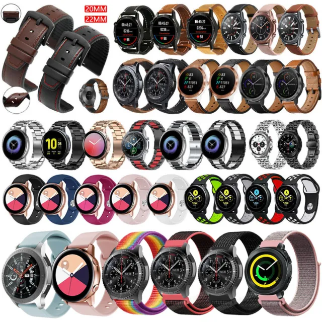 For Samsung Galaxy Watch 5 40/44mm 5 Pro 45mm Metal Leather Band Strap Bracelet
