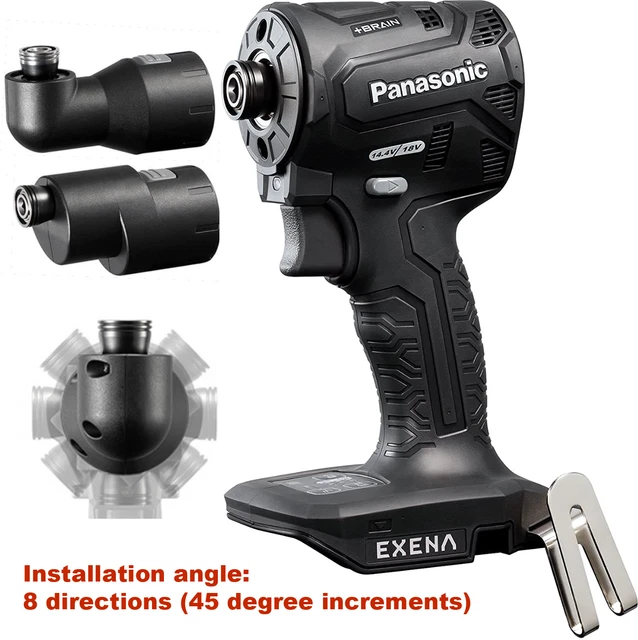 Panasonic EXENA Rechargeable Impact Driver 14.4V/18V EZ1PD1X-B Black Attachment